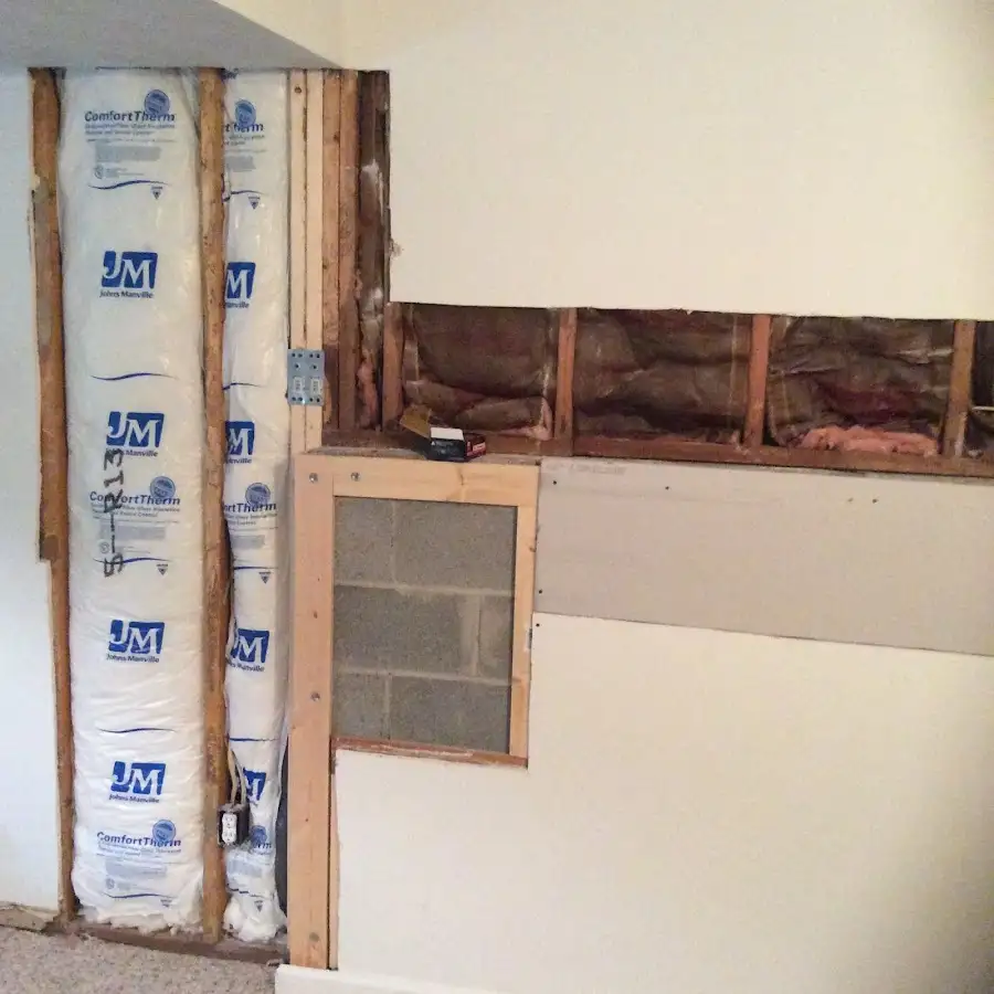 Wall insulation replacement during Structural Drying in Pimmit Hills